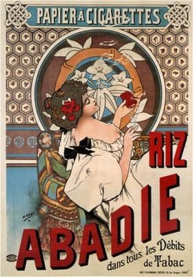Vintage Cigarette Paper Advertising Poster