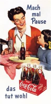 Vintage Coca Cola Advertising Poster c.1955