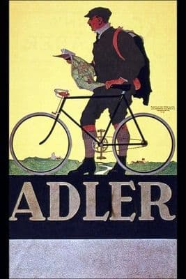 Vintage cycling advertisement poster - Alder