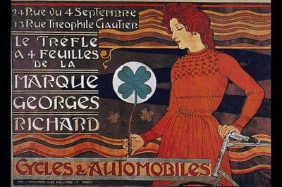 Vintage cycling advertisment - Georges Richard cycles & automobiles