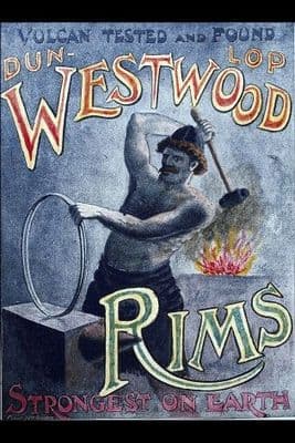 Vintage cycling advertisment poster - Westwood Rims