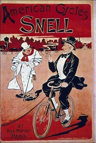 Vintage cycling poster - American cycles, Snell