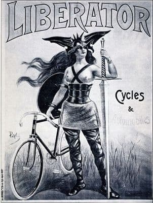 Vintage cycling poster - Liberator cycles & automobiles