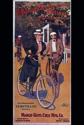 Vintage cycling poster - March Davis cycles