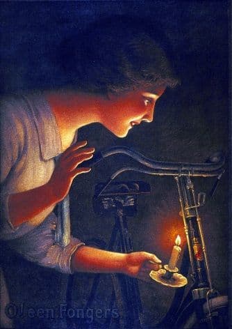 Vintage cycling poster - Oleen Fongers