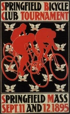 Vintage cycling poster - Springfield club tournament 1895