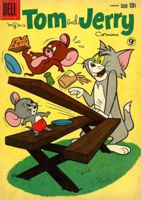 Vintage Dell comic book cover - Tom & Jerry