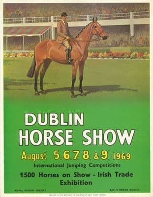 Vintage Dublin Horse Show Poster - 1969