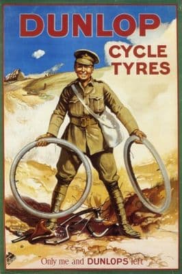 Vintage Dunlop cycle tyres Poster.