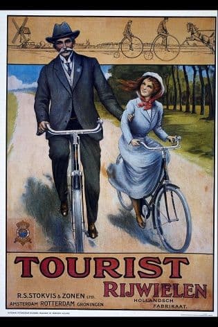 Vintage Dutch cycling advertisment poster - Tourist Rijweilen