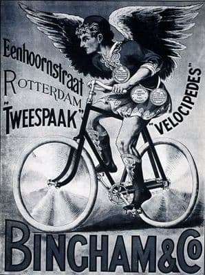 Vintage Dutch cycling poster - Bingham & Co