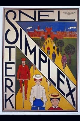 Vintage Dutch cycling poster - Snel Simplex Sterk