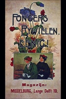 Vintage Dutch Fongers cycling poster