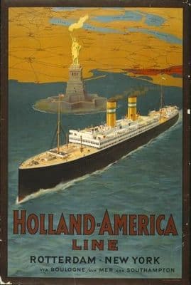 Vintage Dutch poster - Holland-America Line
