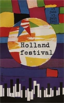 Vintage Dutch poster - Holland Festival (1960)