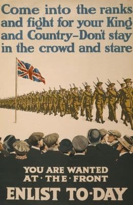 Vintage England WW1 poster