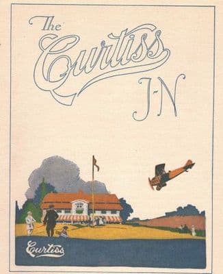 Vintage English poster - Curtiss J-N 1919