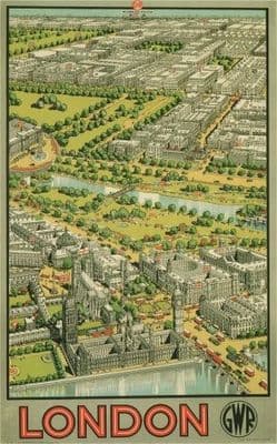 Vintage English poster - London 1936