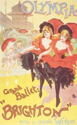 Vintage events poster - Olympia, grand ballet Brighton