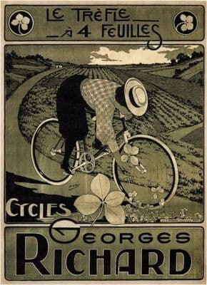 Vintage French bicycle advertisment poster - Georges Richard