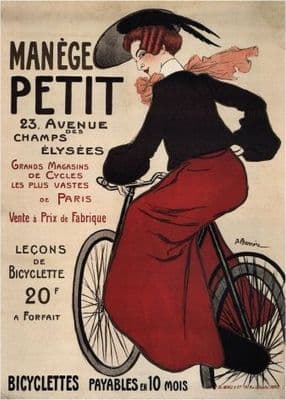 Vintage French bicycle advertisment poster - Manege Petit