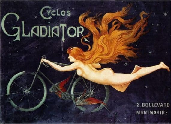 Vintage French bicycle poster - Cycles Gladiator