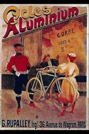 Vintage French bicycles poster - cycles aluminium