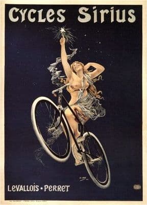 Vintage French bike advertisement poster - Levallois-Perret