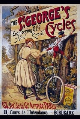 Vintage French cyclign advertisement poster - St.Geroge's