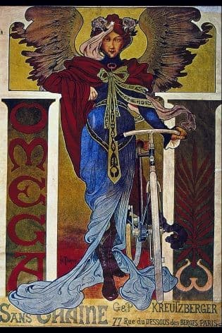 Vintage French cycling advertisment poster