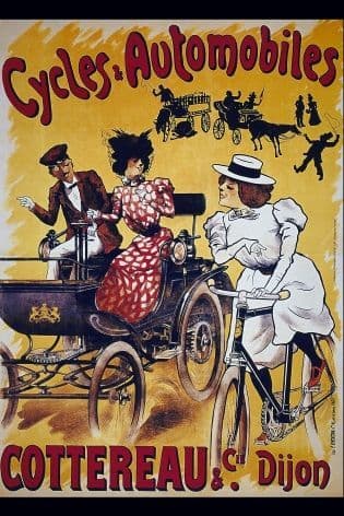 Vintage French cycling poster - Cottereau & Co Dijon
