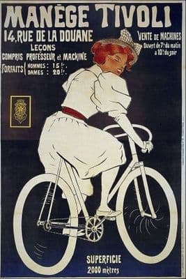 Vintage French cycling poster - Cycling lessons