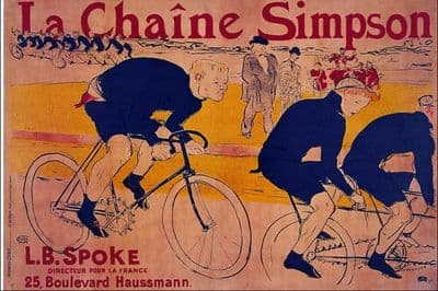 Vintage French cycling poster - La Chaine Simpson