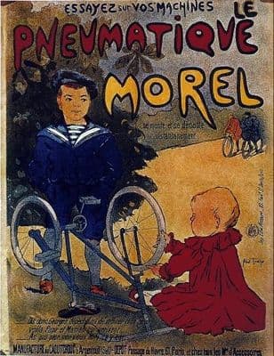 Vintage French cycling poster - le pneaumatique morel
