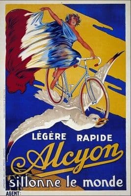 Vintage French cycling poster - Legere Rapid