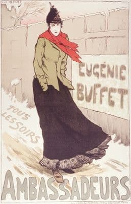 Vintage French events poster - Eugenie Buffet