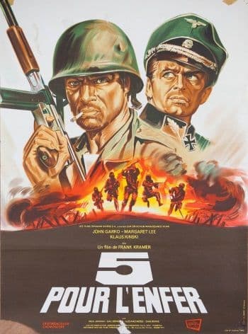 Vintage French movie poster - 5 Pour L'Enfer