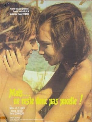 Vintage French movie poster - Mais ne reste donc pas pucelle