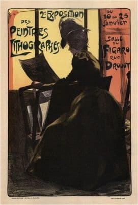 Vintage French poster - 2nd exhibition of painter-lithographers (1899)