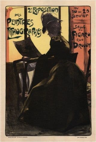 Vintage French poster - 2nd exhibition of painter-lithographers (1899)