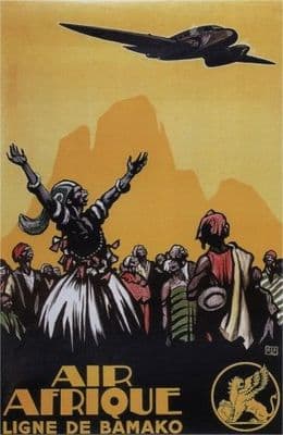 Vintage French poster - Air Afrique 1937