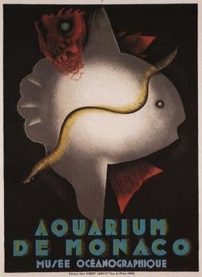 Vintage French poster - Aquarium of Monaco 1926