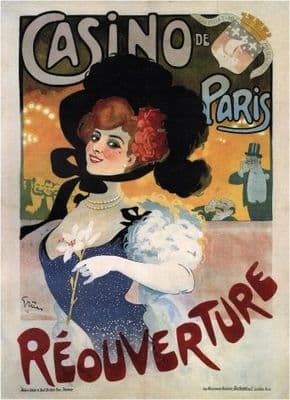 Vintage French poster - Casino de Paris, Reouverture