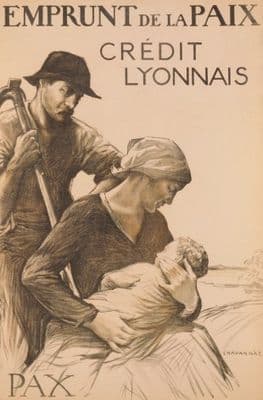 Vintage French poster - Emprunt de la Paix. Crédit Lyonnais