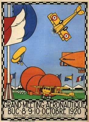 Vintage French poster - Grand Meeting Aeronautique (1920)