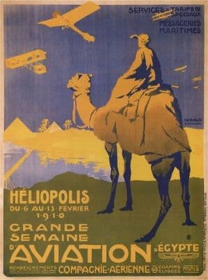 Vintage French poster - Great week of aviation (1910)