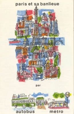 Vintage French poster - paris et sa banlieue