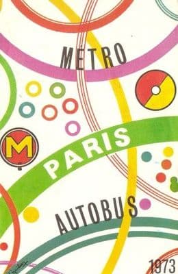 Vintage French poster - Paris metro, autobus