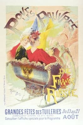 Vintage French poster - Pour Les Pauvres Charity Festival Poster