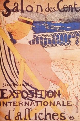 Vintage French poster - salon des cent